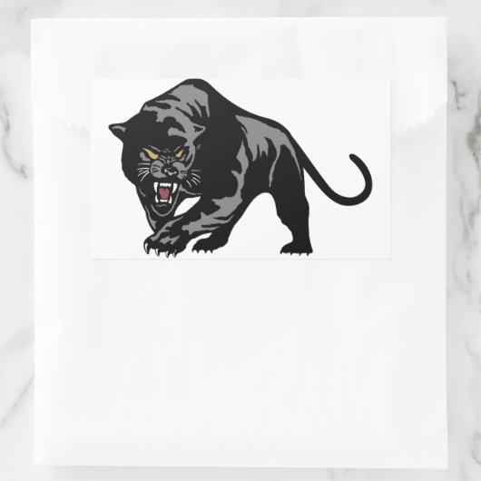 Sticker Rectangulaire Panthère noire (Sac)