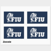 Sticker Rectangulaire Panthers de la FIU - Logo blanc (Feuille)