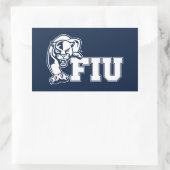 Sticker Rectangulaire Panthers de la FIU - Logo blanc (Sac)