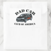 Sticker Rectangulaire Papa Car Club Funny Parodie Slogan (Sac)