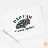 Sticker Rectangulaire Papa Car Club Funny Parodie Slogan (Enveloppe)
