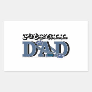 Sticker Rectangulaire PAPA de Pitbull