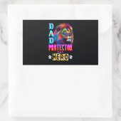 Sticker Rectangulaire Papa Protector Hero (Sac)