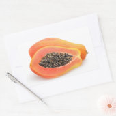 Sticker Rectangulaire papaye à moitié (Enveloppe)