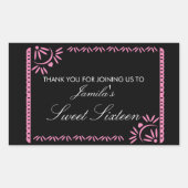 Sticker Rectangulaire Papel Picado Fiesta Sweet 16 Mexicaine Saint Jacqu (Devant)