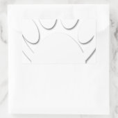 Sticker Rectangulaire Papier Coupe Chien Paw Et Forme Coeur (Sac)