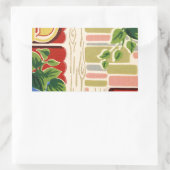 Sticker Rectangulaire Papier peint de cuisine rétro (Sac)