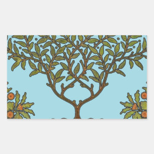 Sticker Rectangulaire Papier peint frise d'arbre de William Morris