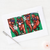 Sticker Rectangulaire Papiers de Noël (Enveloppe)