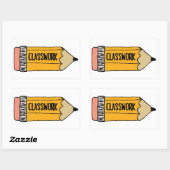 Sticker Rectangulaire Papiers de notation de l'enseignant Étudiant Art e (Feuille)