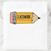 Sticker Rectangulaire Papiers de notation de l'enseignant Étudiant Art e (Sac)