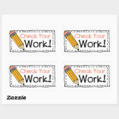 Sticker Rectangulaire Papiers de notation de l'enseignant Étudiant Art e (Feuille)