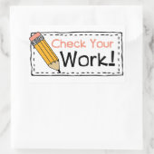 Sticker Rectangulaire Papiers de notation de l'enseignant Étudiant Art e (Sac)