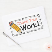 Sticker Rectangulaire Papiers de notation de l'enseignant Étudiant Art e (Enveloppe)