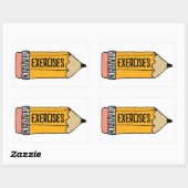 Sticker Rectangulaire Papiers de notation de l'enseignant Étudiant Art e (Feuille)
