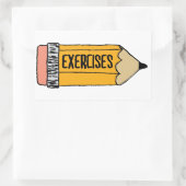 Sticker Rectangulaire Papiers de notation de l'enseignant Étudiant Art e (Sac)