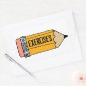 Sticker Rectangulaire Papiers de notation de l'enseignant Étudiant Art e (Enveloppe)