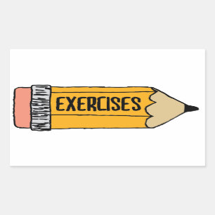 Sticker Rectangulaire Papiers de notation de l'enseignant Étudiant Art e