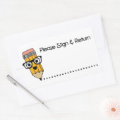 Sticker Rectangulaire Papiers de notation de l'enseignant Étudiant Art e (Enveloppe)