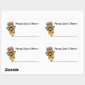 Sticker Rectangulaire Papiers de notation de l'enseignant Étudiant Art e (Feuille)