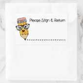 Sticker Rectangulaire Papiers de notation de l'enseignant Étudiant Art e (Sac)