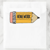 Sticker Rectangulaire Papiers de notation de l'enseignant Étudiant Art e (Sac)