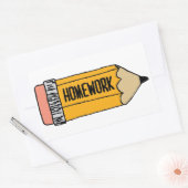 Sticker Rectangulaire Papiers de notation de l'enseignant Étudiant Art e (Enveloppe)