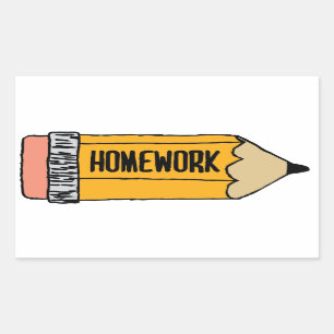 Sticker Rectangulaire Papiers de notation de l'enseignant Étudiant Art e