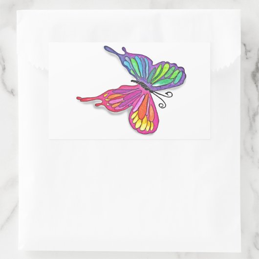 Sticker Rectangulaire Papillon (Sac)