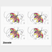 Sticker Rectangulaire Papillon (Feuille)