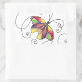 Sticker Rectangulaire Papillon (Sac)