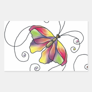 Sticker Rectangulaire Papillon
