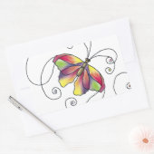Sticker Rectangulaire Papillon (Enveloppe)