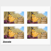 Sticker Rectangulaire Papillon. (Feuille)