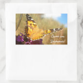 Sticker Rectangulaire Papillon. (Sac)