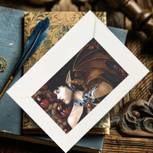 Sticker Rectangulaire Papillon de fantaisie compagnon dragon elfe mystiq