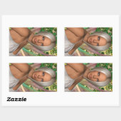 Sticker Rectangulaire Papillon de fée (Feuille)