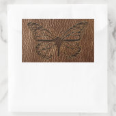 Sticker Rectangulaire Papillon en cuir (Sac)
