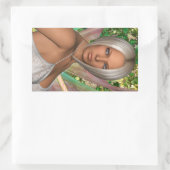 Sticker Rectangulaire Papillon Fée (Sac)