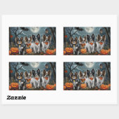 Sticker Rectangulaire Papillon Halloween Éffrayant (Feuille)