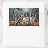 Sticker Rectangulaire Papillon Halloween Éffrayant (Sac)