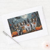 Sticker Rectangulaire Papillon Halloween Éffrayant (Enveloppe)