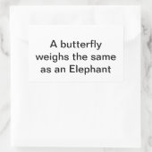 Sticker Rectangulaire papillon identique à Elephant Hankamer Arrtjunkhau (Sac)