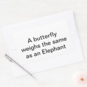 Sticker Rectangulaire papillon identique à Elephant Hankamer Arrtjunkhau (Enveloppe)