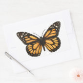 Sticker Rectangulaire Papillon monarque (Enveloppe)