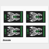 Sticker Rectangulaire Papillon/Tribal...C Diff (Feuille)