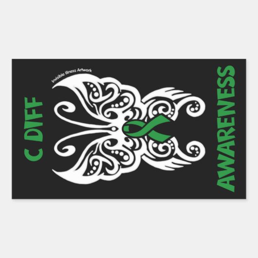 Sticker Rectangulaire Papillon/Tribal...C Diff (Devant)
