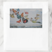 Sticker Rectangulaire Papillons et papillons de la reine des fées (Sac)