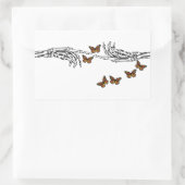 Sticker Rectangulaire Papillons et Skeletons (Sac)