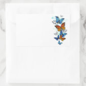 Sticker Rectangulaire Papillons volants Morpho et Monarch (Sac)